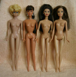 Original Barbie/Midge 1958 | 1966 (Glitter Beach Teresa), 199 (Very Velvet Kira), 1999 (Chic Teresa)