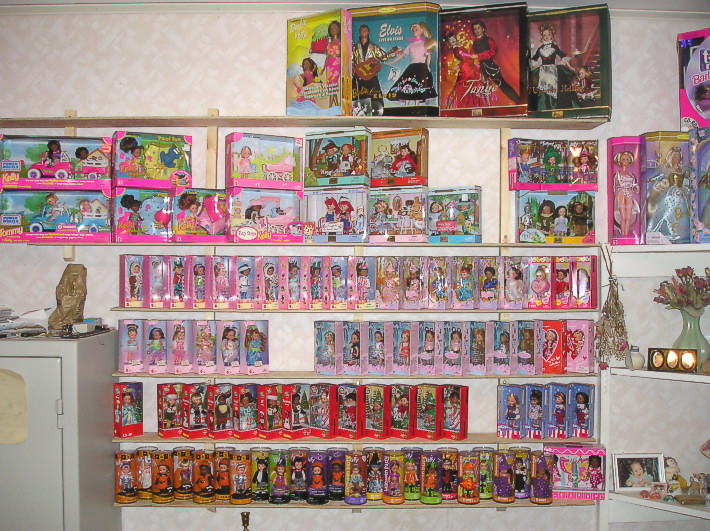 Barbie discount display shelf