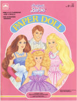 Golden Books 1537, Jewel Secrets Barbie Paper Doll, 1987
