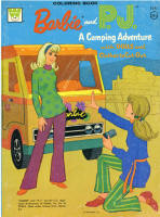 Whitman 1071, Barbie and P.J., a Camping Adventure Coloring Book with Dolls and Clothes to Cut-Out, 1973