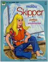 Whitman 1952, Malibu Skipper Cut Out Paper Doll, clothes and accessories, 1973