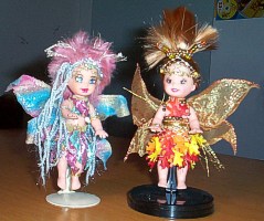 2 cute ooak li'l fairies, click to see bigger pic!